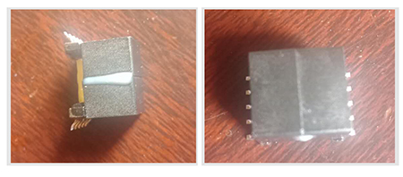 電子元器件表麵粘鐵氧體案例