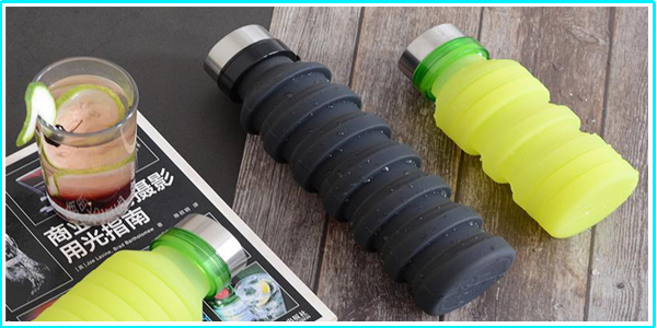 戶外運動矽膠折疊水杯01