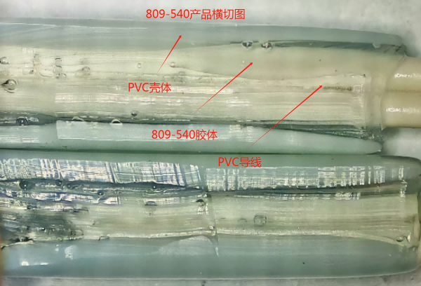 PVC電線（xiàn）灌膠 橫截麵圖